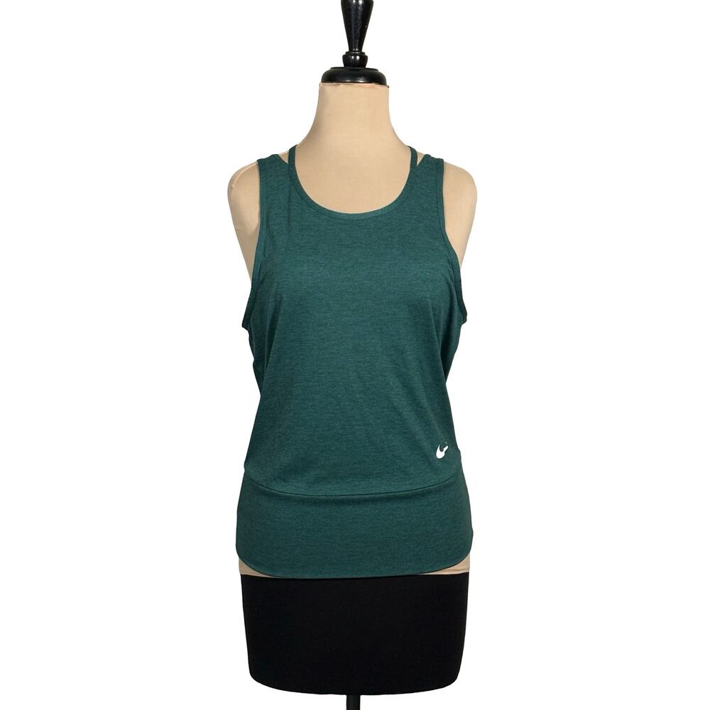 Nike Dry Studio Cutout Training Tank Womens Small Atomic Teal Dri-FIT Racerback